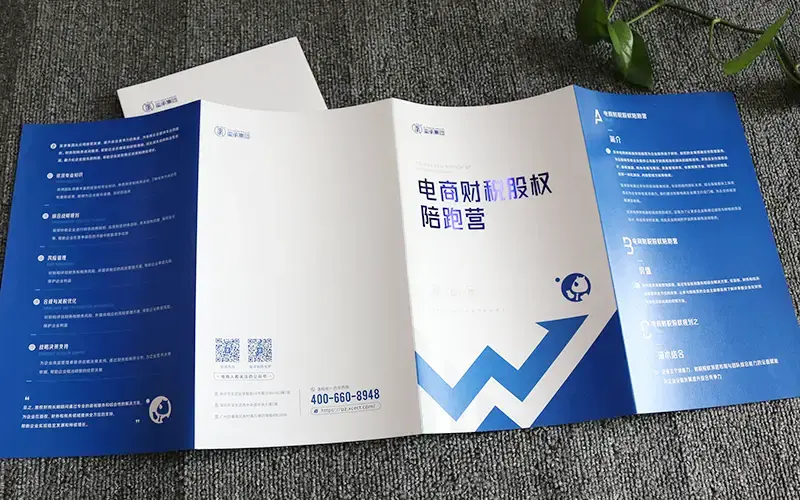 电商财税股权陪跑营艺术四折页印刷